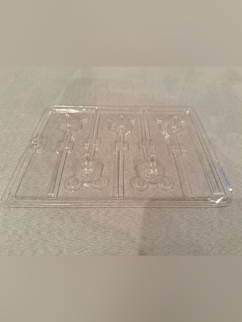 Clear Plastic Lollipop Mold Tray - Mickey Head Shapes